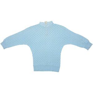 Sundazed (Austria) 70s Vintage Diamond Lattice Brushed Yarn Batwing Sweater : S